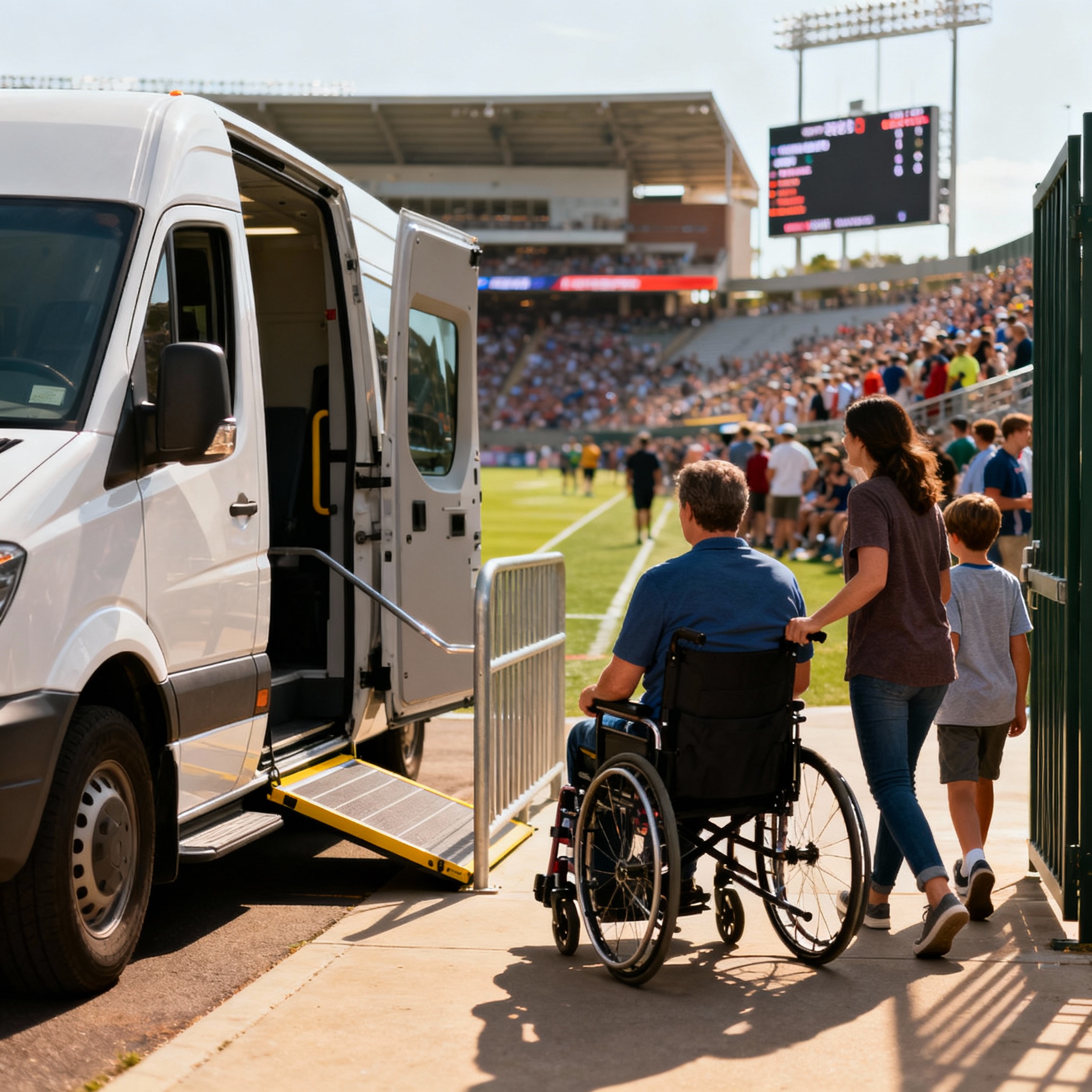Sports event accessible transport