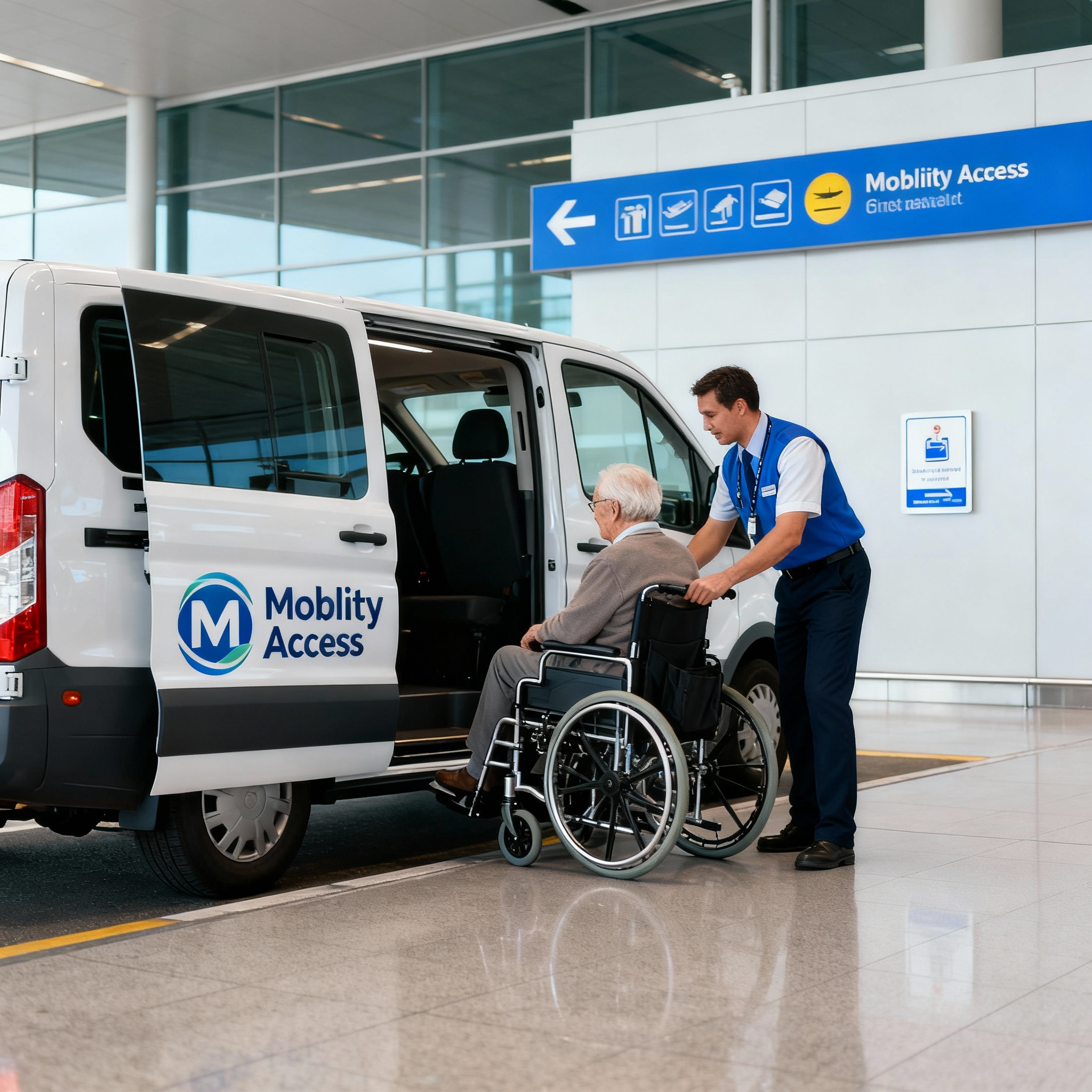 Airport wheelchair transport service