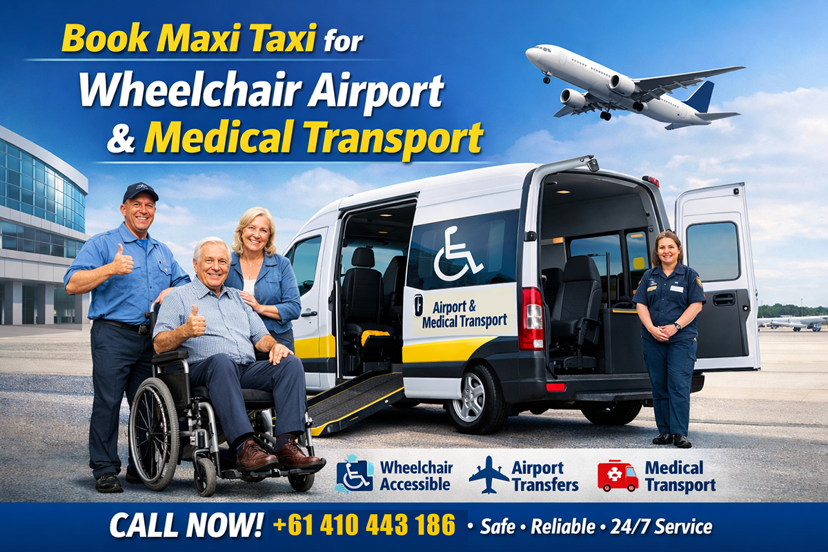 Book Maxi Taxi for Wheelchair Airport & Medical Transport